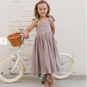 Rylee and Cru's Ivy Girls Dress - Redwood Gingham 8-9Y